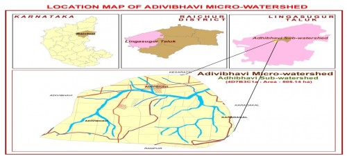 Location map of Adavibhavi micro watershed