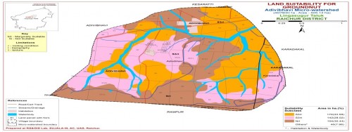 Land suitability map for Groundnut in Adavibhavi village