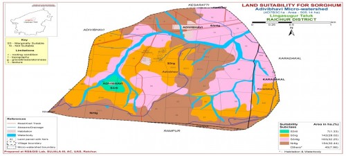 Land suitability map for Sorghum in Adavibhavi village