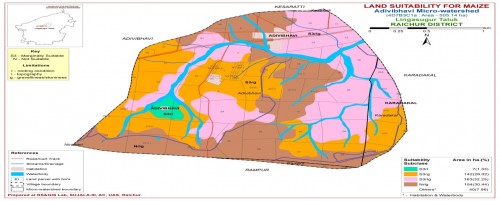 Land suitability map for Maize in Adavibhavi village
