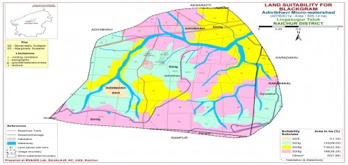 Land suitability map for Black gram in Adavibhavi micro-watershed
