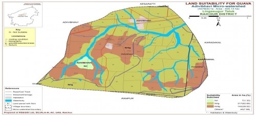 Land suitability map for Guava in Adavibhavi MWS