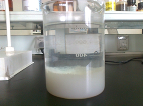 Organic matter precipitated in alkaline condition